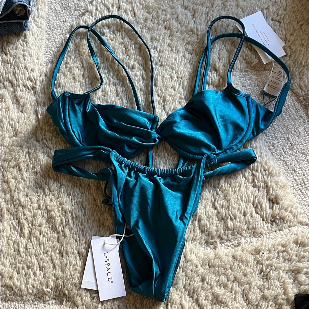 L*Space Deep Teal Bikini Set